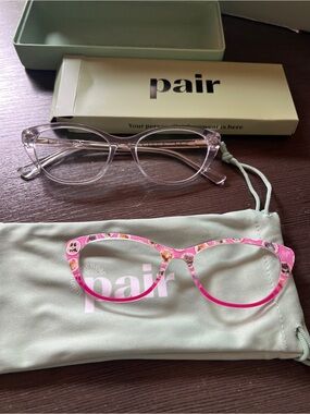 PAIR Eyewear new in box clear ELLA eyeglasses with Delores Umbridge cat frames
